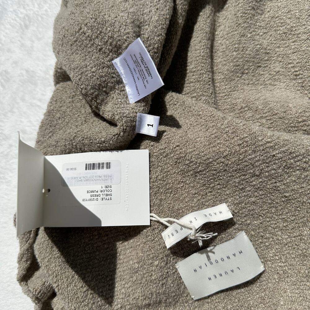 Lauren Manoogian Cotton Bouclé Shell Dress Size 1 Small Pumice Taupe NWT $530 - Picture 6 of 16